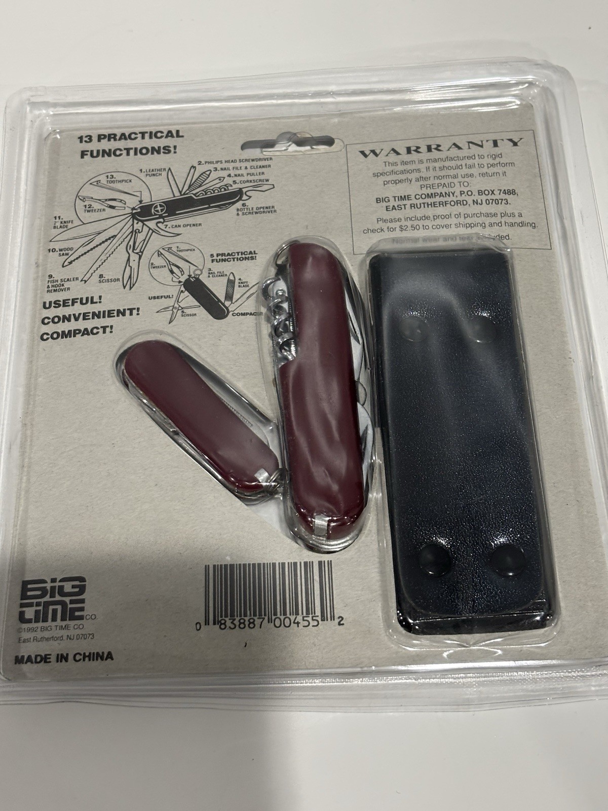 NOS Big Time Multi-Function 2 Knife Set Pocketknives Alpine Army Knife SSX-1