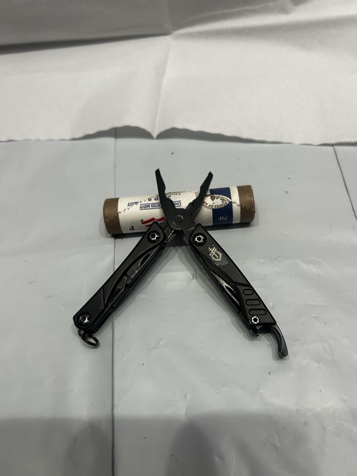 Gerber Dime Black 10-in-1 Multi-Tool Plier Knife Scissors 1.5in SS Lanyard