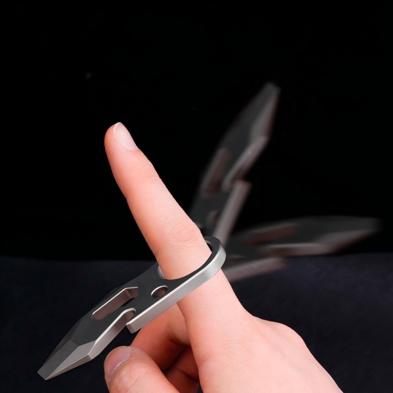 Titanium Pry Bar Crowbar Bottle Opener EDC Outdoor Pocket Multi Tools Keychain