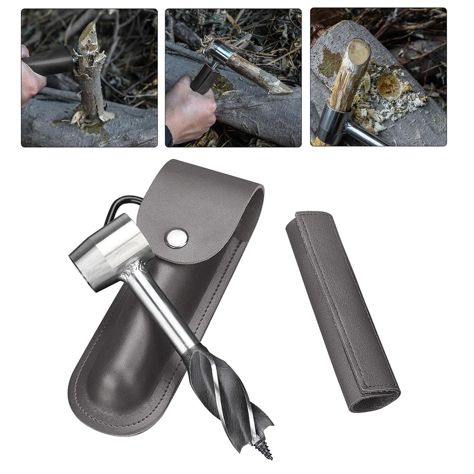 Heavy Duty Hand Auger Drill Bit Survival Camping Wrench Backpacking Screw