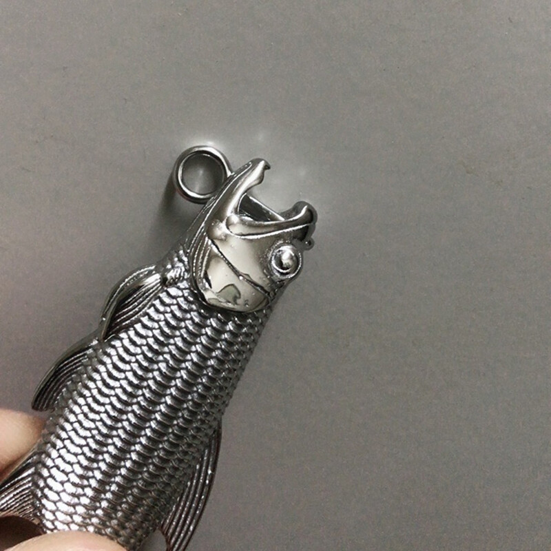 EDC Stainless Steel Creative Fish Hook Fishing Car Keychain Decoration Opener