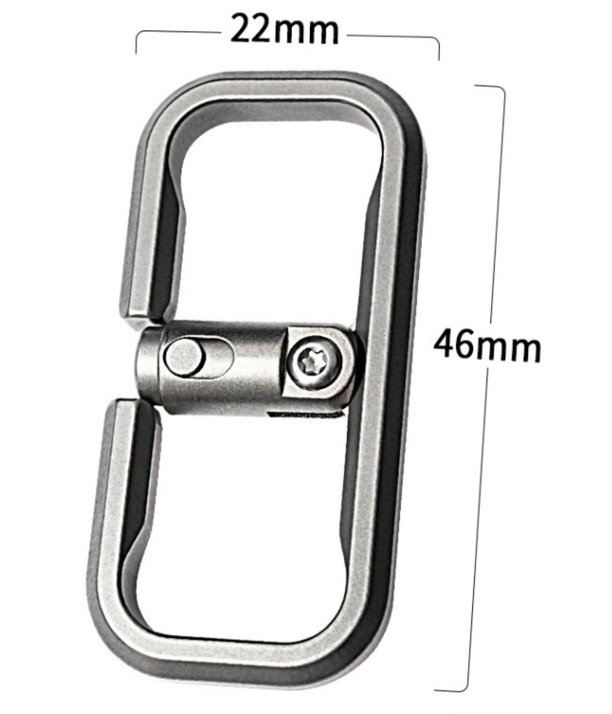 EDC Titanium Alloy Keychain Press Lock Creative Portable Hang Buckle