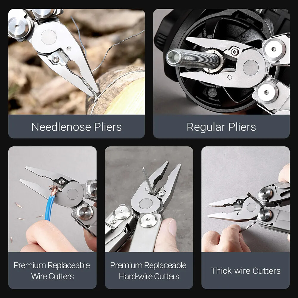 Military Escape Multi Tool Utility Survival Multifunction Tool Folding Knife