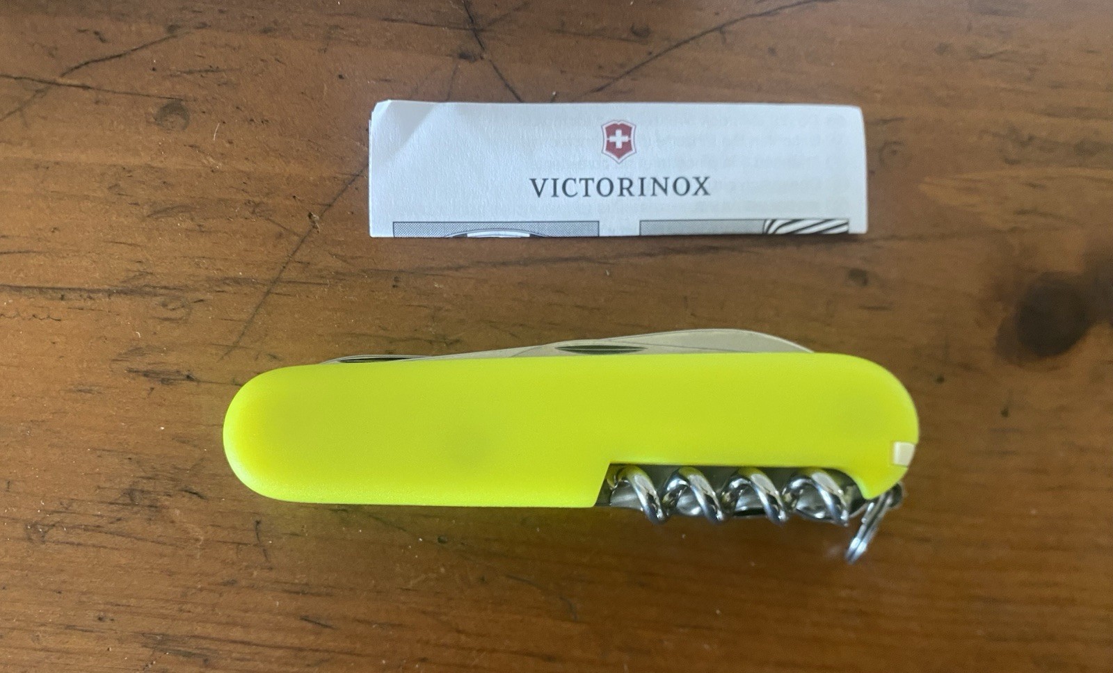 Victorinox Yellow Multi-Tool Swiss Army Knife Boy Scouts 6 Tools Stainless Steel