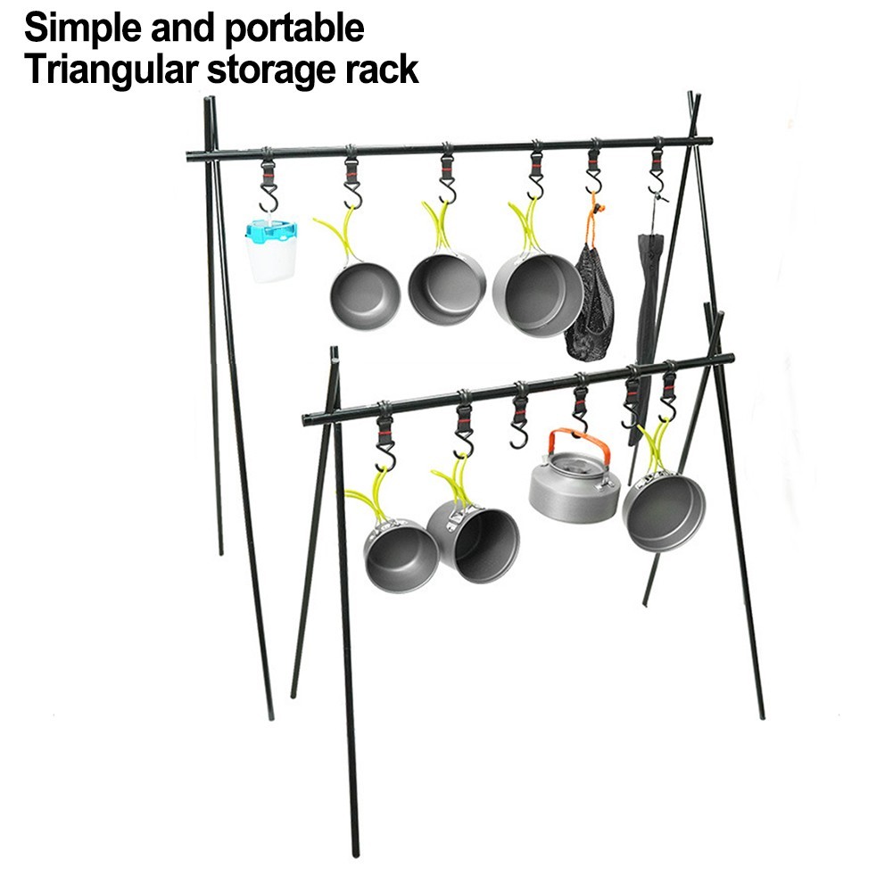 Heavy-Duty Outdoor Camping Triangular Hanging Rack – Easy Setup & Compact