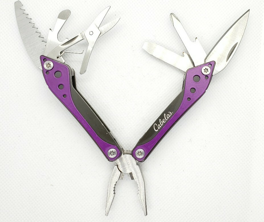 Cabelas Small Multi-Tool /Green, Orange, Purple, Silver, Red, Teal, Black, Pink