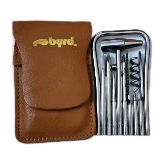Discontinued Byrd Knife BY13 8-Tool Harp Multitool By Spyderco with Leather Case