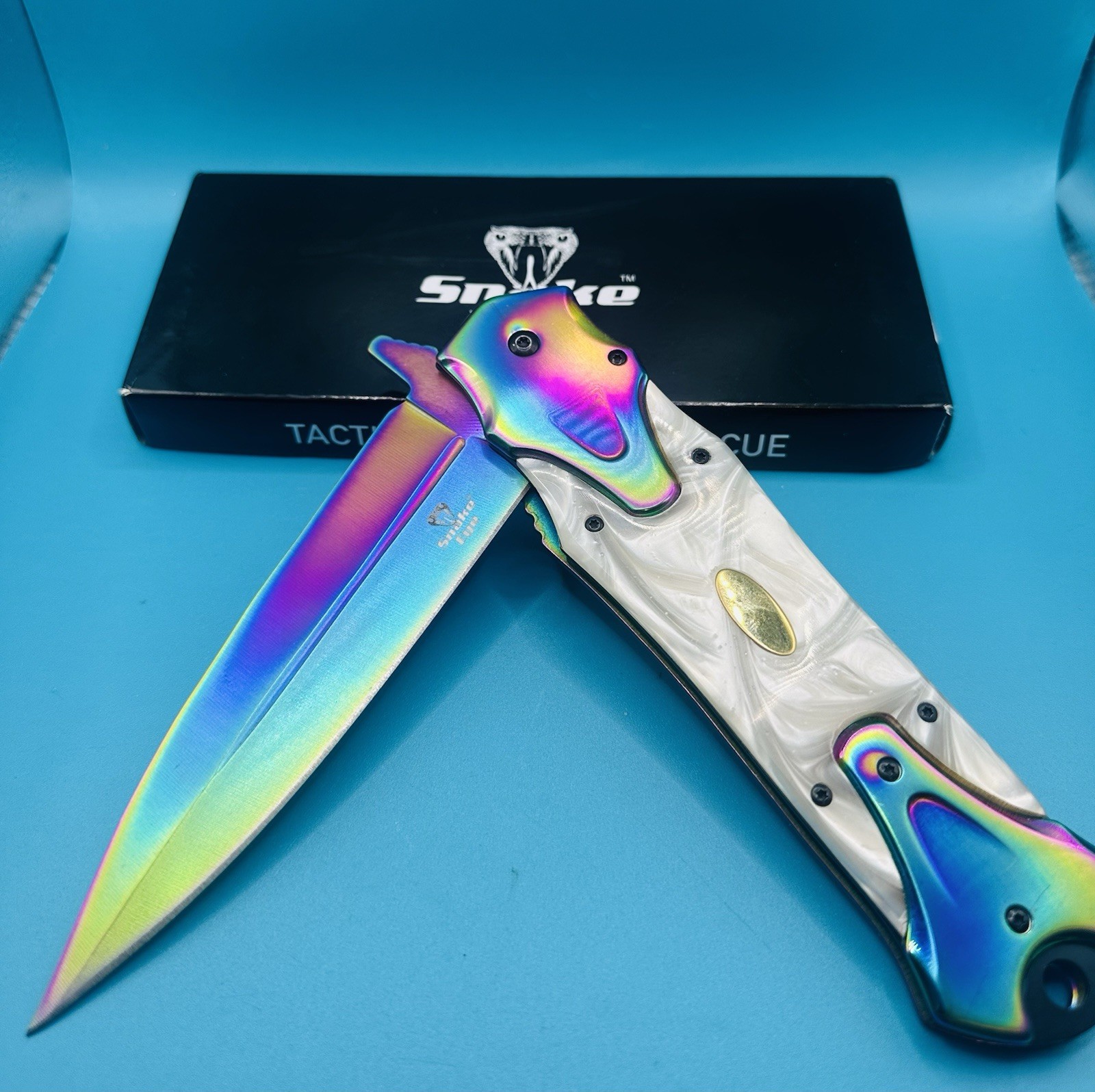 Snake Eye Giant 12.5” Assisted Open Folding For Pocket Knife Outdoor-Rescue NIB