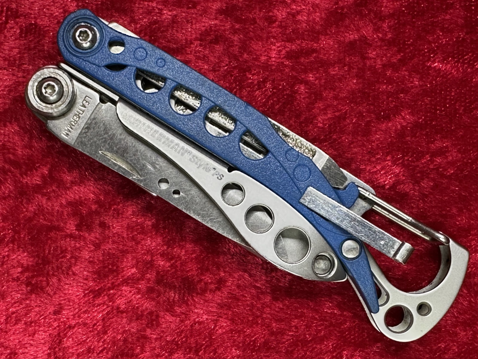 Leatherman Style PS Blue 7 Tool Multi-Tool Pliers 2011 Customized w/Knife (531)