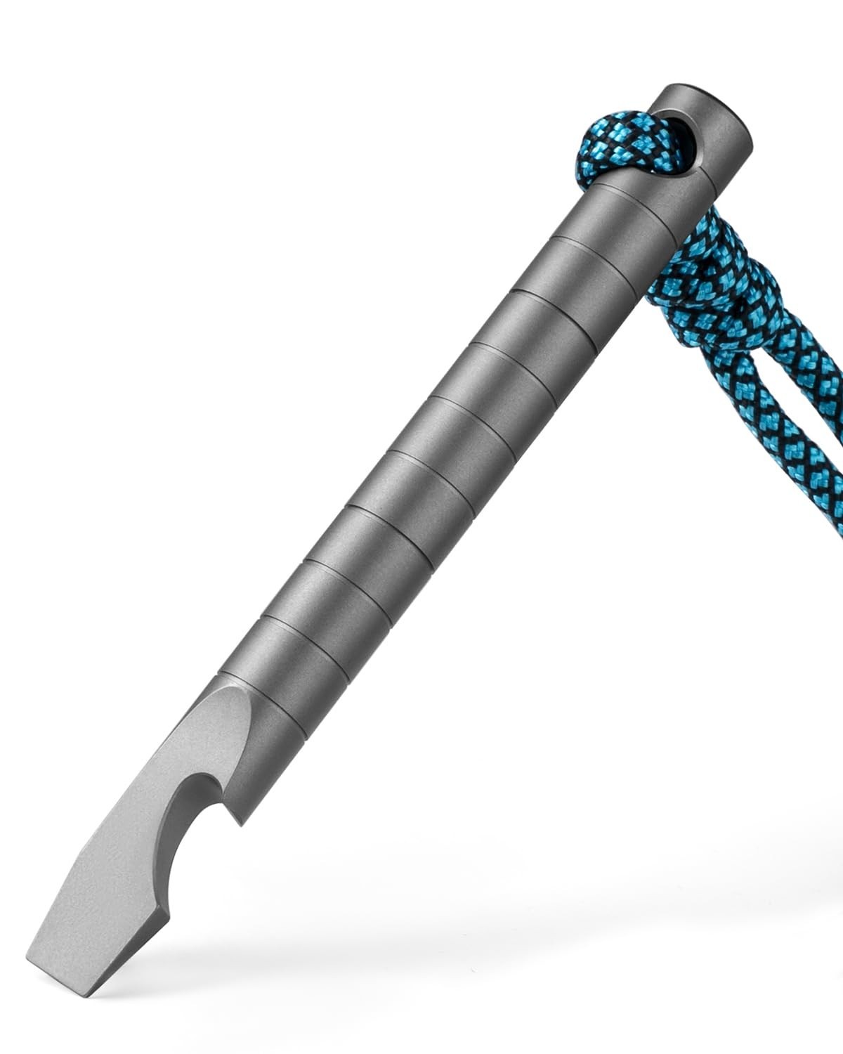 EDC Titanium Pry Bar Multitool – Keychain Crowbar with Beer Bottle Opener, 6-in-