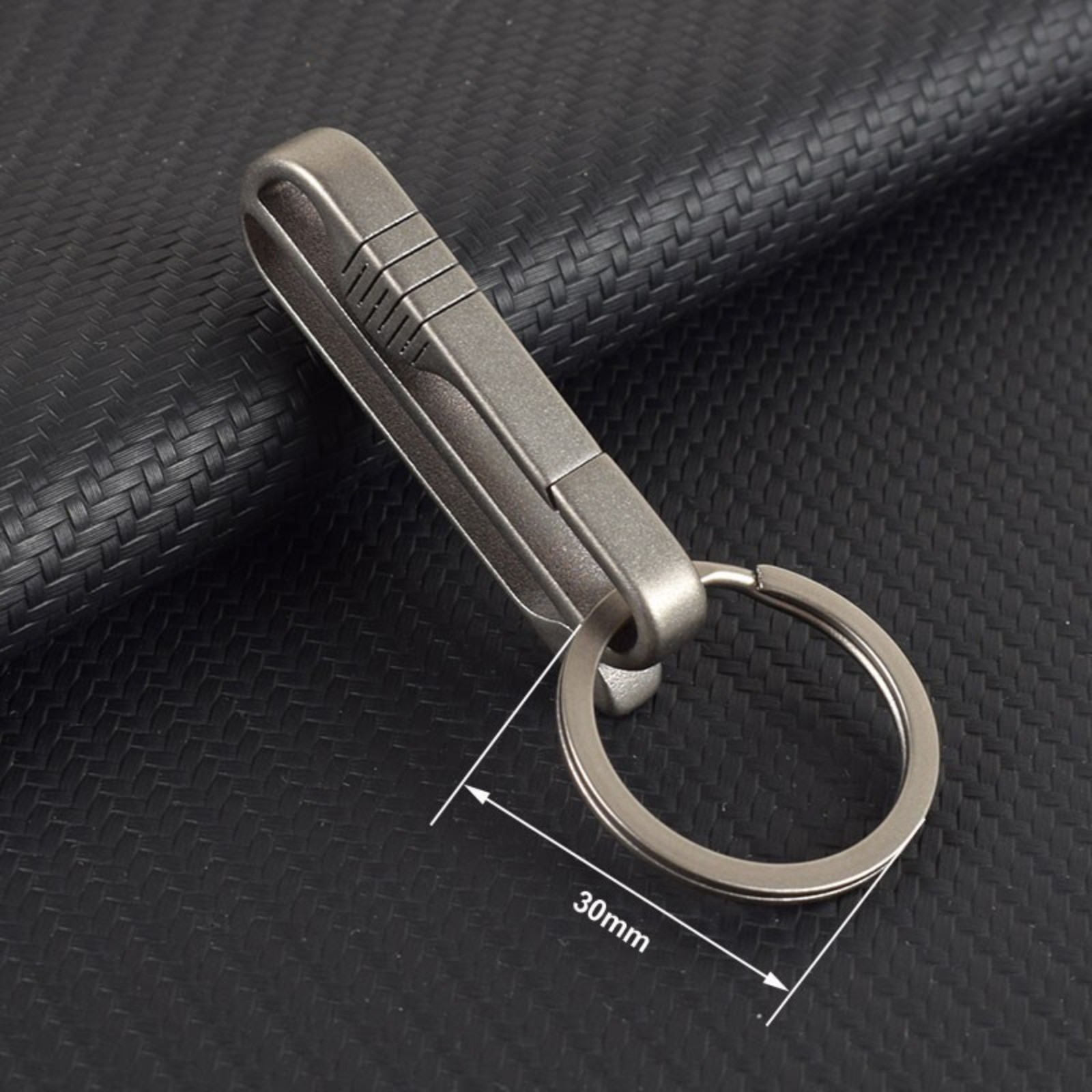 EDC Titanium Alloy Portable Carabiner Men’s Belt Waist Hanging Tool with Ring