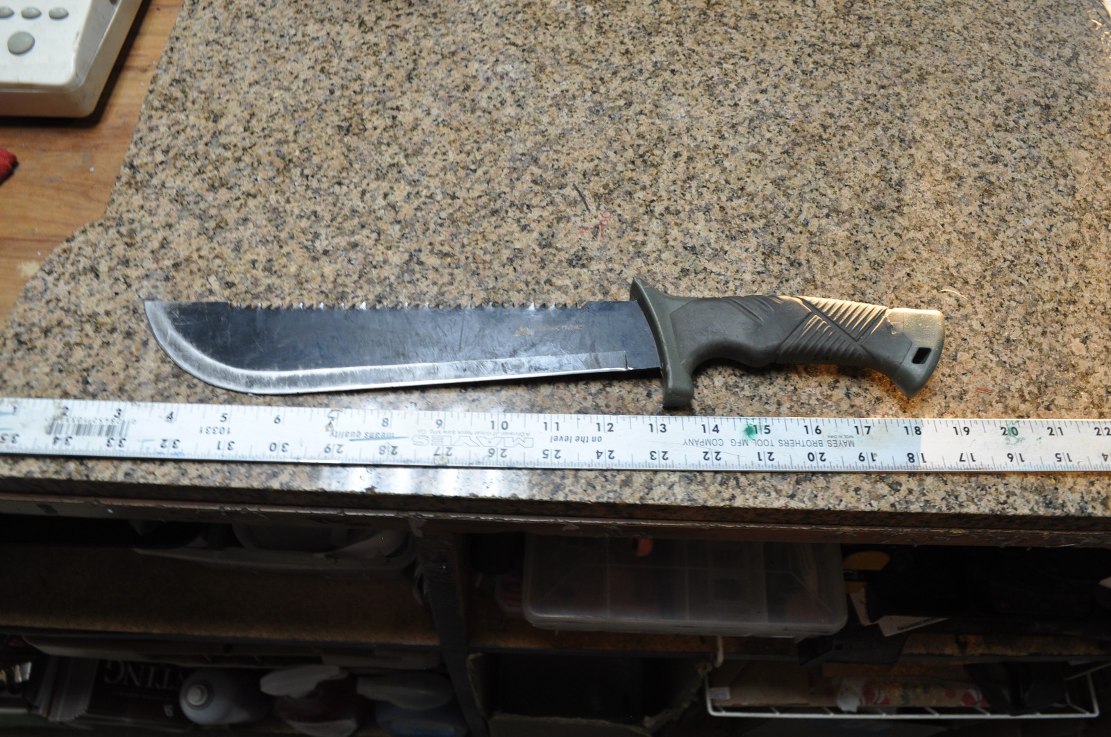 Ozark Trail 10” Machete With Saw Teeth NO SHEATH, Used, see pictures for info