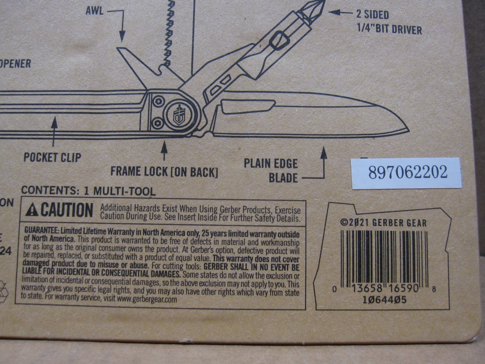 Gerber Armbar Trade Multi-Tool 2.5″ Stainless Steel Blade 8 Functions