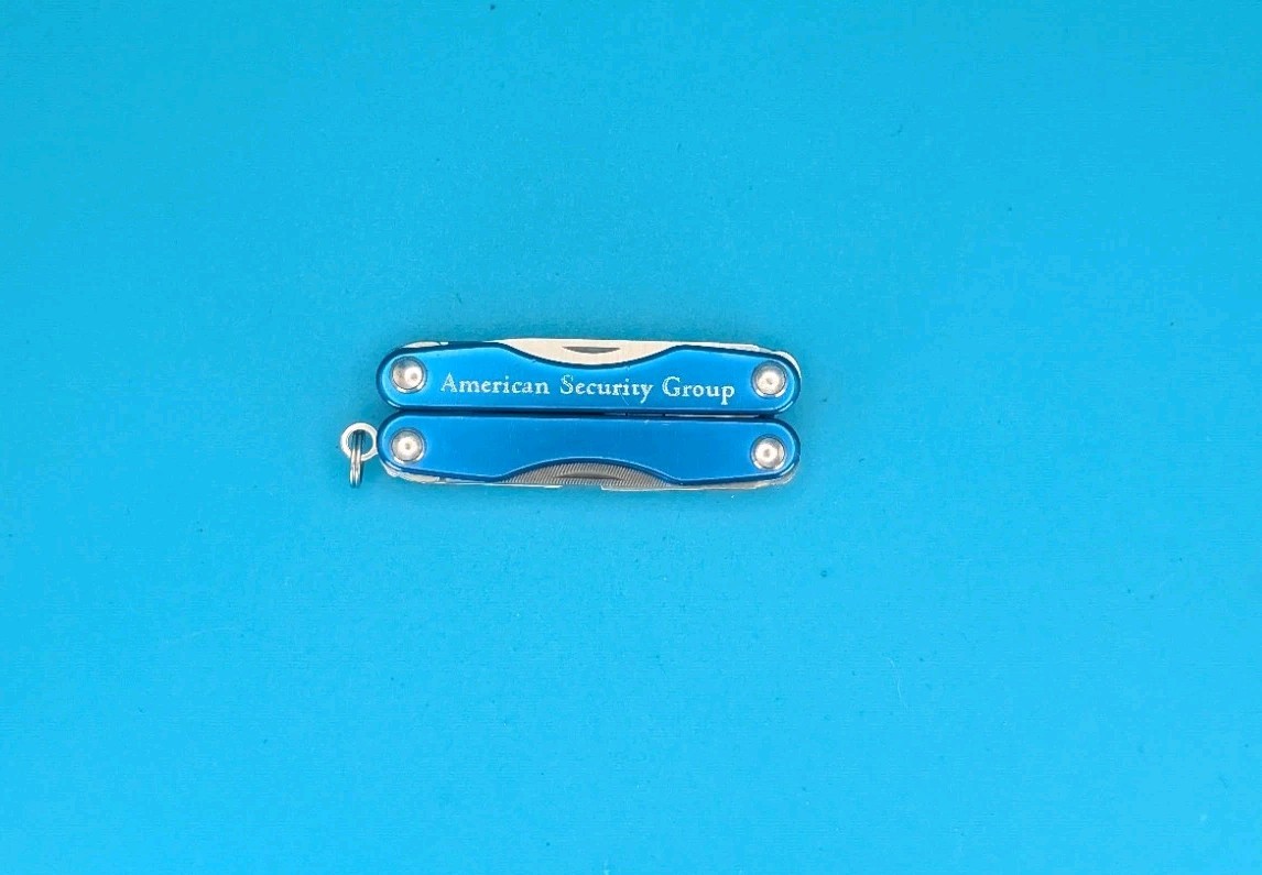 Leatherman Squirt P4 Multi-Tool, Key Ring, Retired! AMERICAN SECURITY GROUP