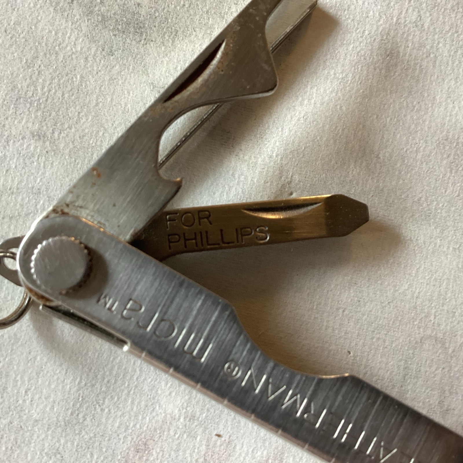 Pocket Wonder Tool LEATHERMAN MICRA Hand Held MULTI Function USA Made Chrome
