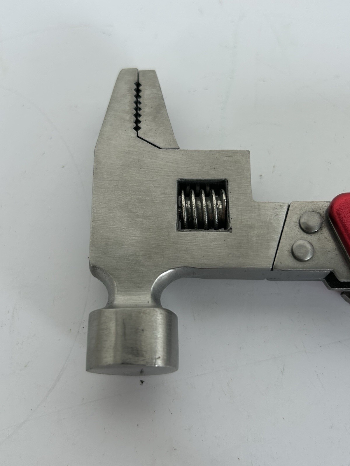 New 8-in-1 Multi Tool Hammer Adjustable Wrench Pliers Knife Bit Set w/ Sheath