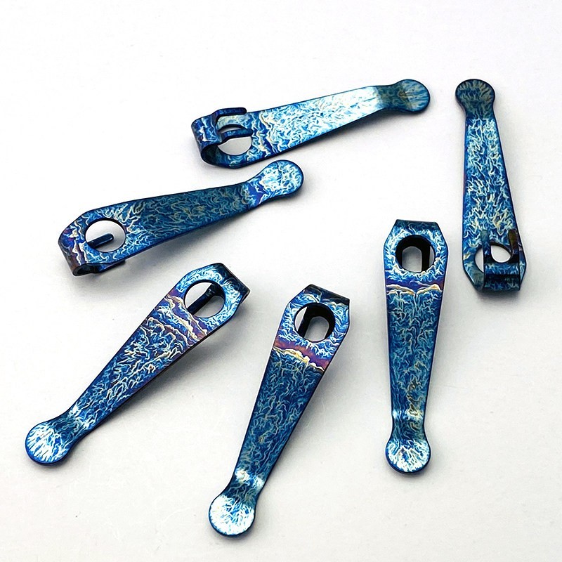 Titanium Deep Carry Pocket Clip for Spyderco Para 3 Lightweight Knife