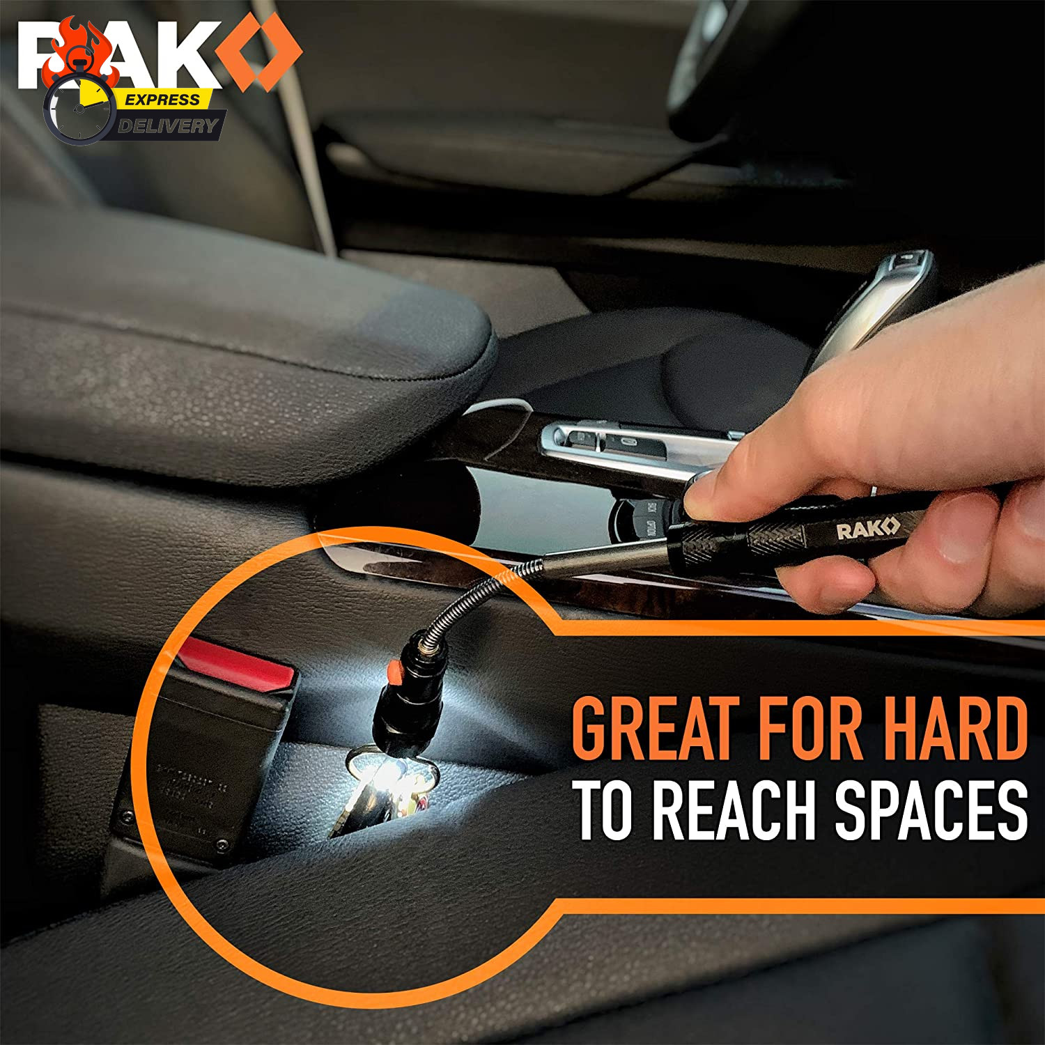 Magnetic Pickup Tool Gifts for Men – Telescoping Magnet with LED Flashlight and