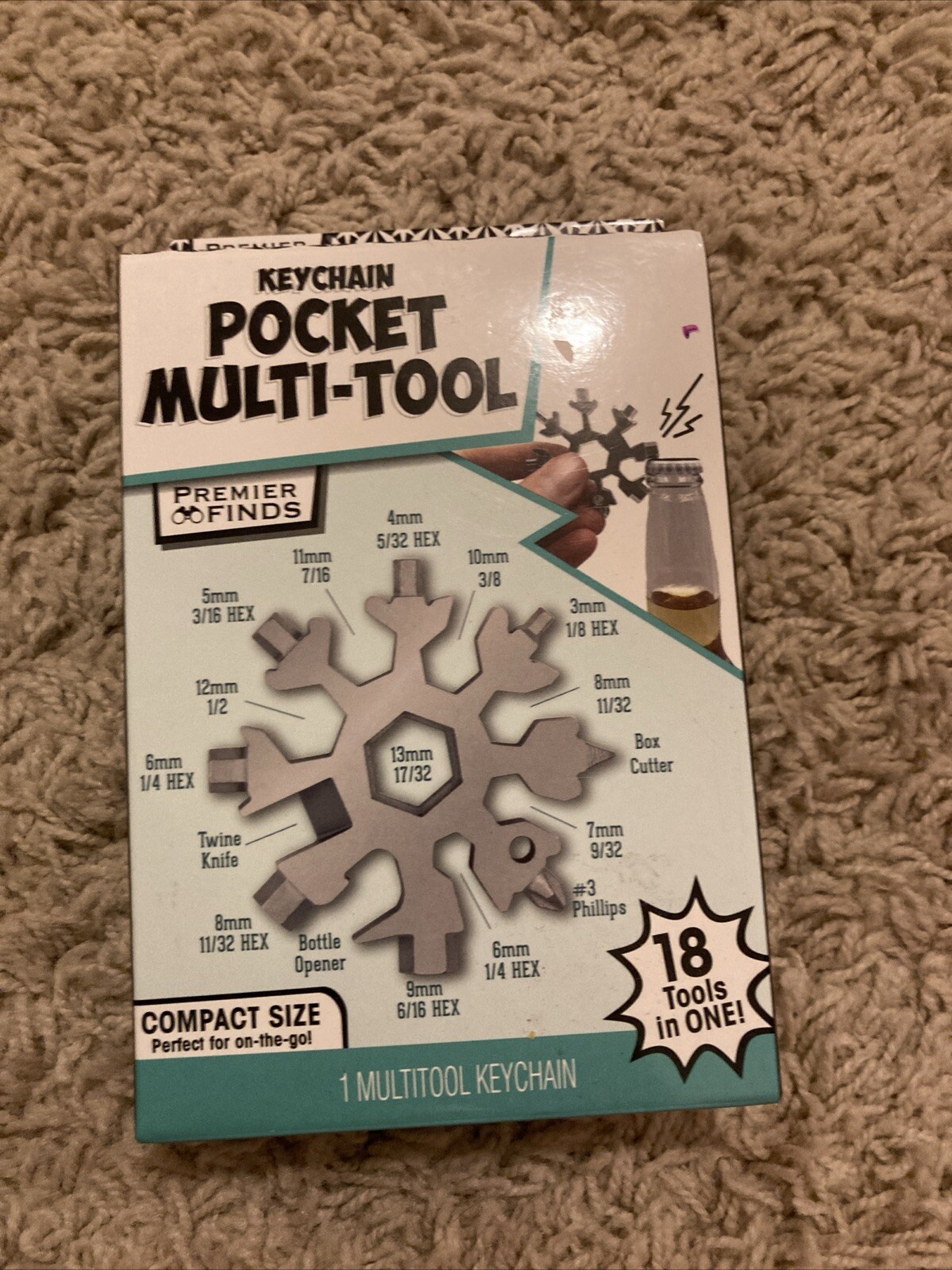 Premier Finds Keychain Pocket Multi-Tool 18 Tools in One Compact Size Portable