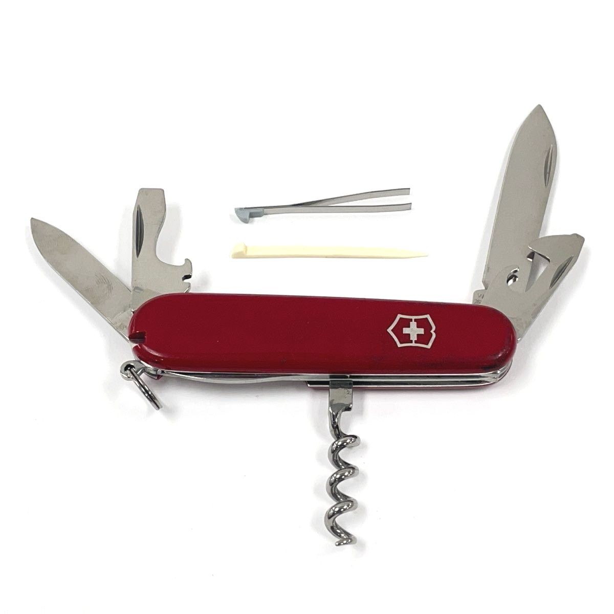 Victorinox Swiss Stainless Steel Red Pocket Knife Multi-tool 6 Foldout Tools +2