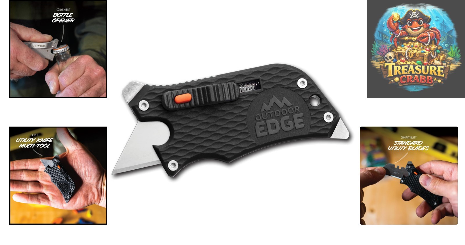 Versatile SlideWinder Utility Multitool – Screwdrivers, Prybar, Razor Blade