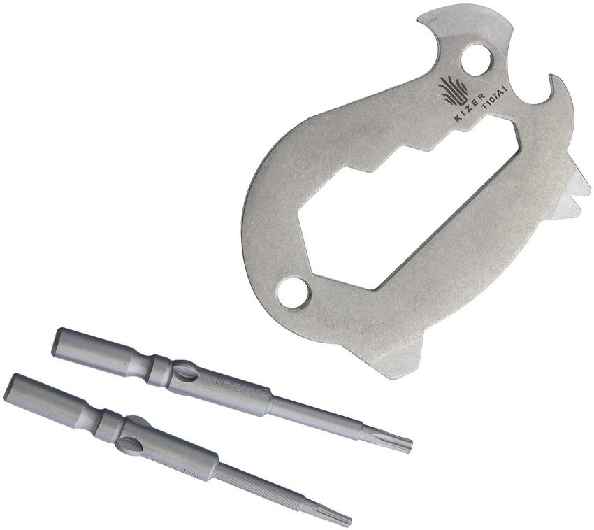 Kizer Cutlery Peccary Tool Metric Stonewash-Finished Stainless Construction