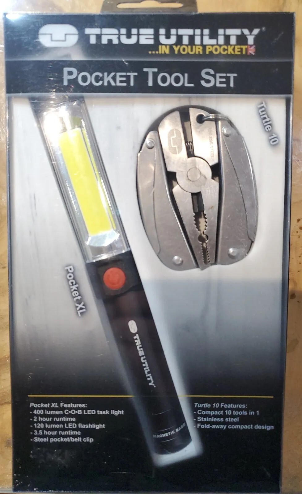 True Utility Pocket Gift Tool Set 400 Lumen LED Task Light & 10 in 1 Multi Tool