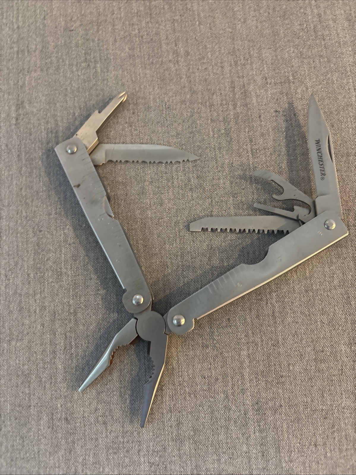 Winchester Multi Purpose Tool Nylon Sheeth W Belt Loop Ruler Pliers Knife & More