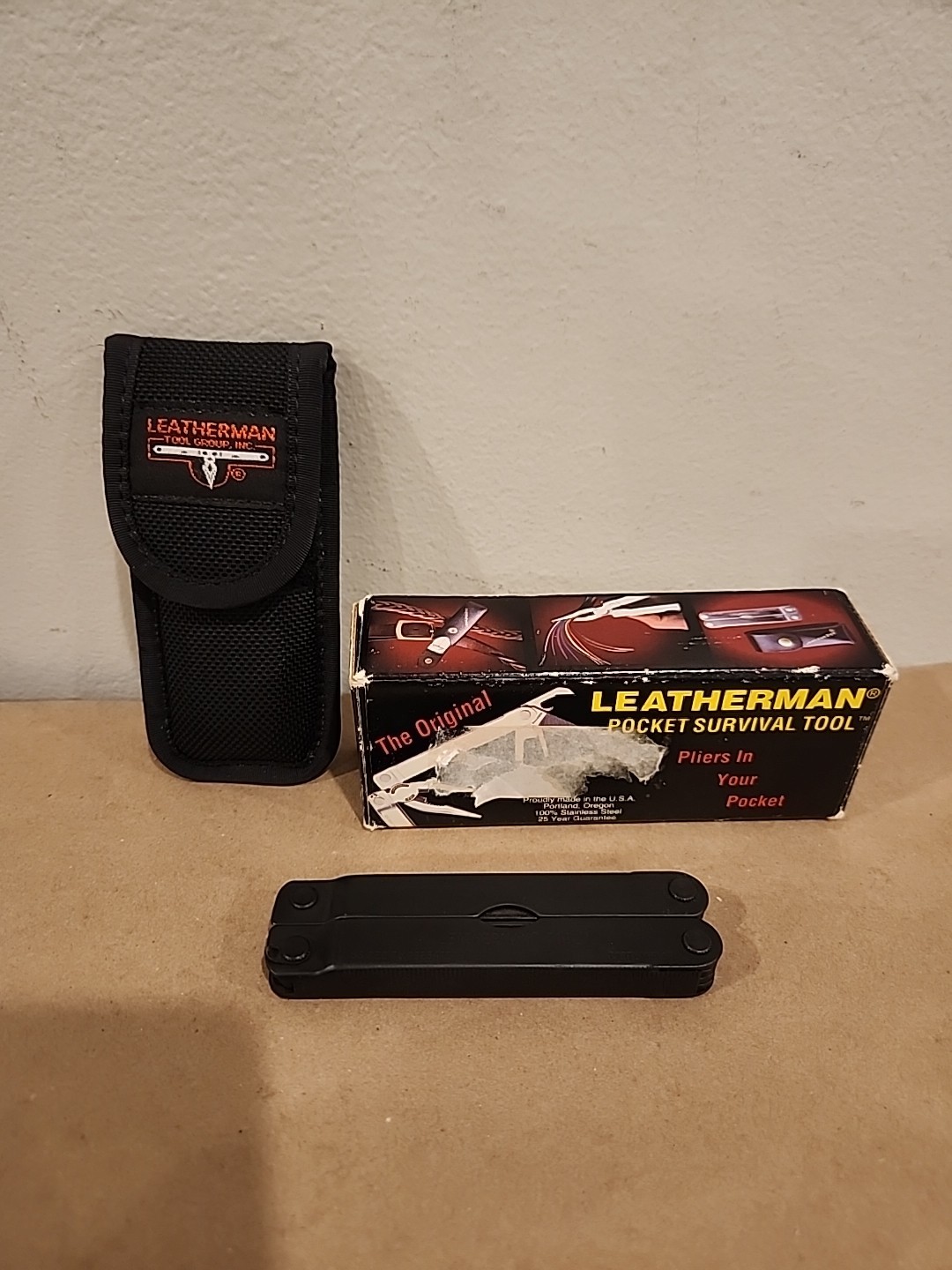 Vintage LEATHERMAN Pocket Survival Tool, 1992, With Box And Instructions