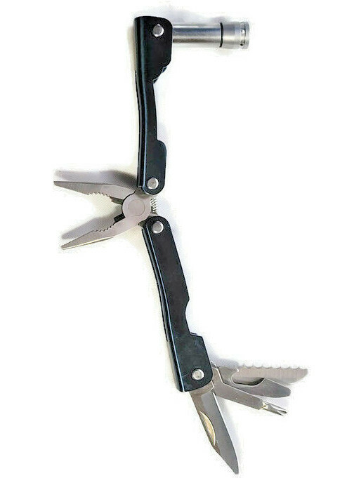 2 Multi Tools Knife Pliers Saw Bottle Opener Kit Pocket Folding Multitools Blue