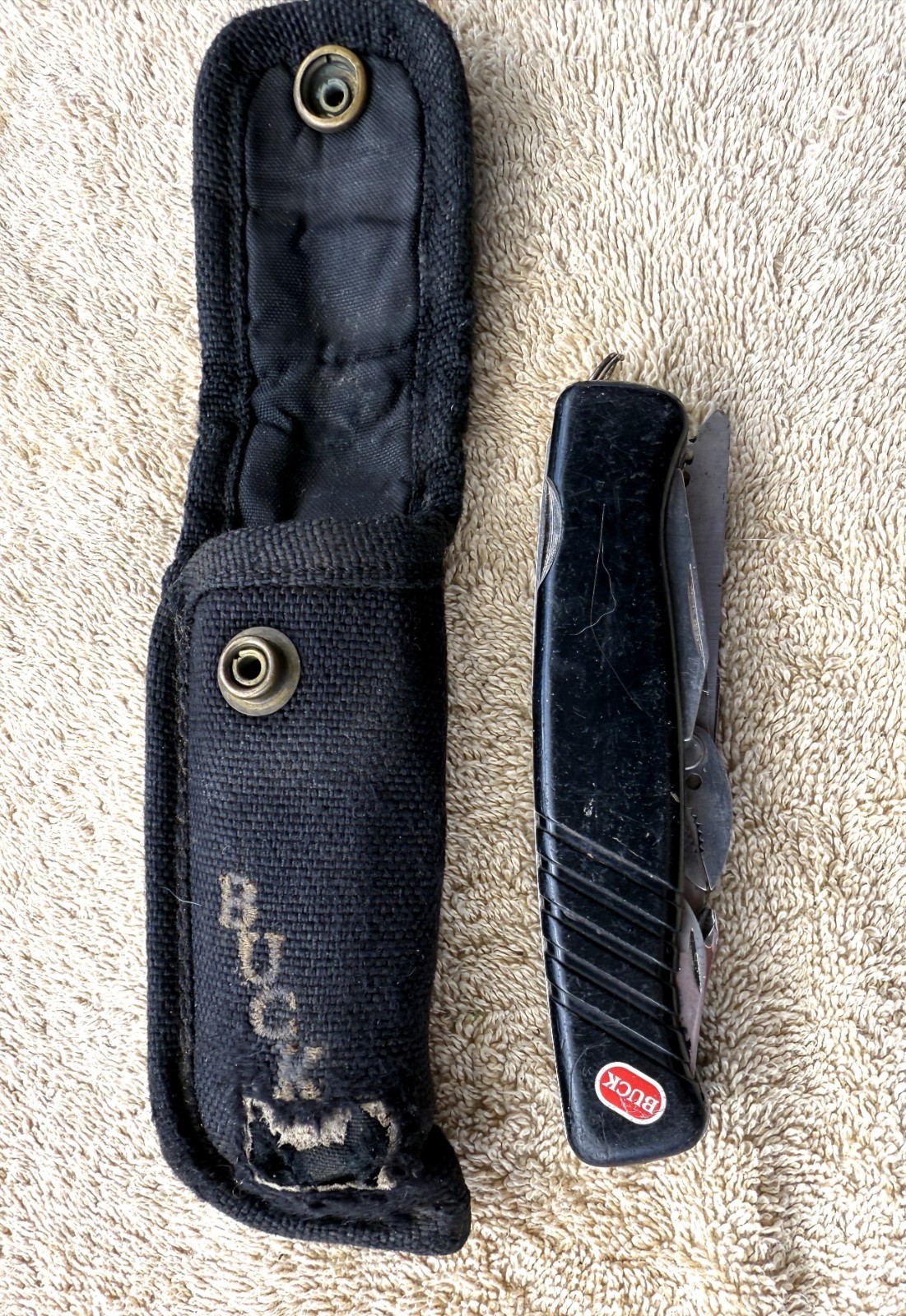 VINTAGE BUCK MULTI-TOOL PAT PEND – WANGER DELEMONT – SWISS – AS PICTURED