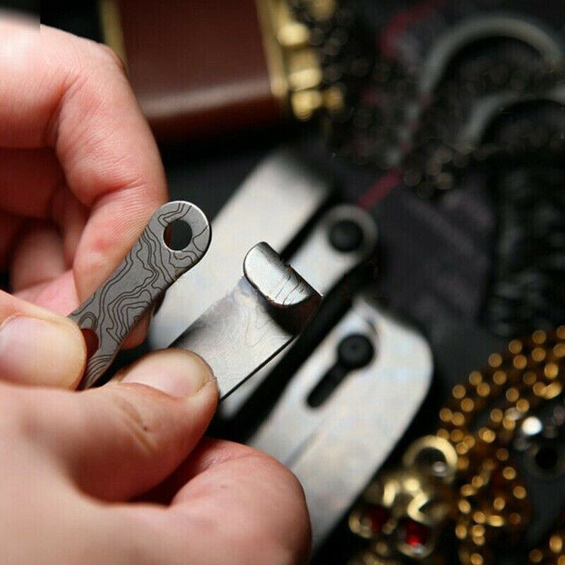 EDC Titanium Alloy Knife Back Clip Pocket Clip Tactical Outdoor Pocket Survival