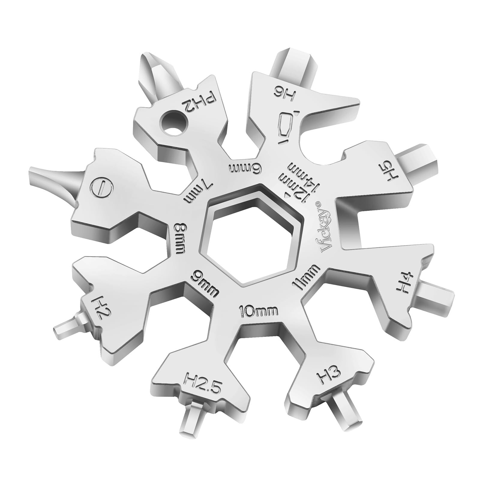 18 In 1 Snowflake Multi Tool Phillips Flat Screwdriver Kit/wrench/bottle Opener