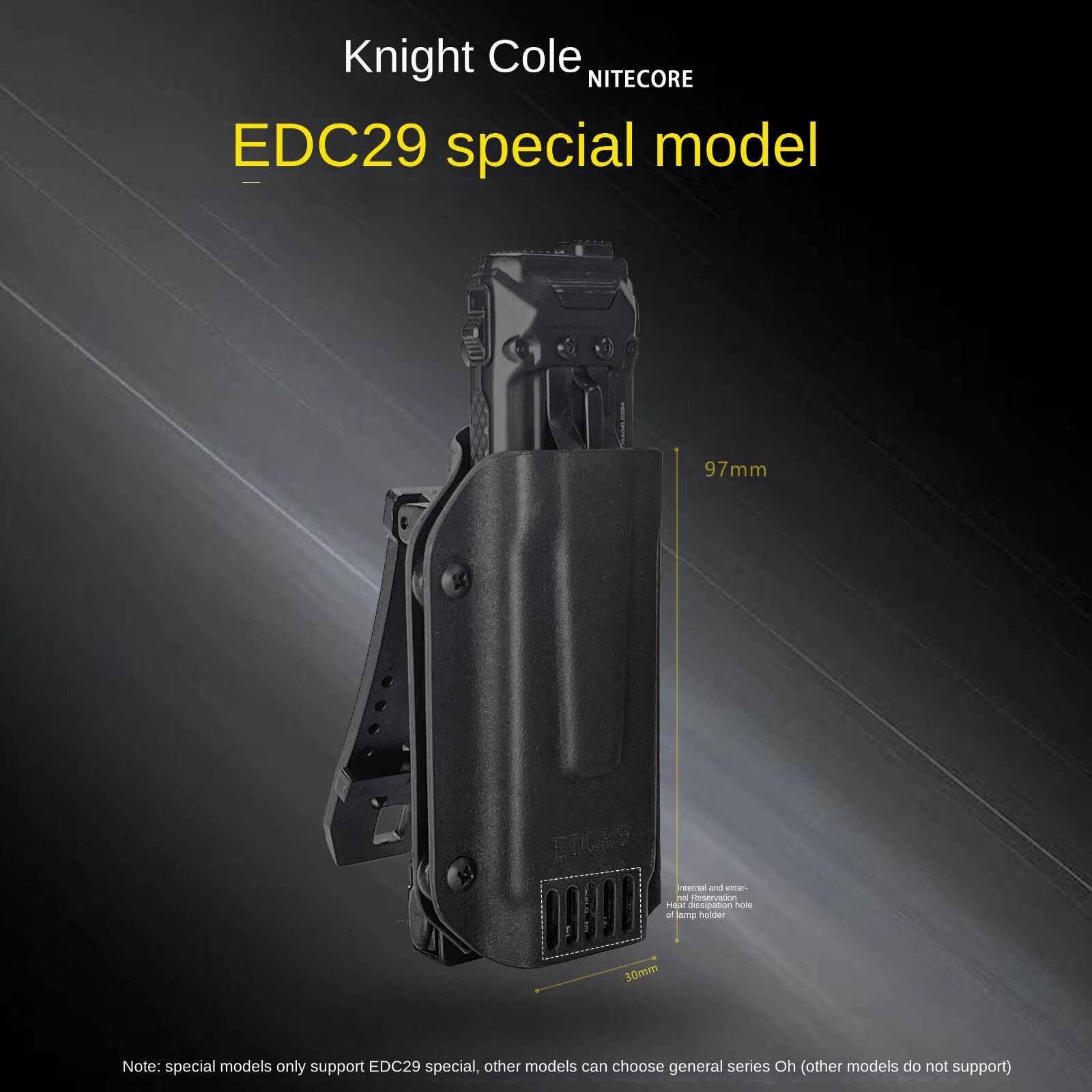 Flashlight Scabbard K-Sheath Belt Clip For NITECORE EDC25/EDC23/EDC29/EDC27UHi