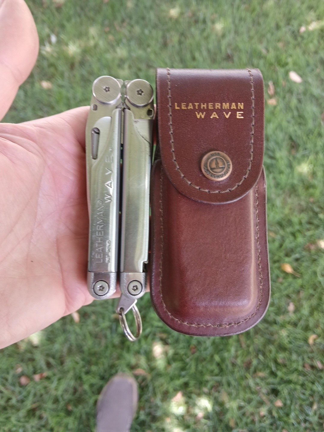 OG Leatherman Wave Multi Tool w/ Brown Leather Case Minty (H)