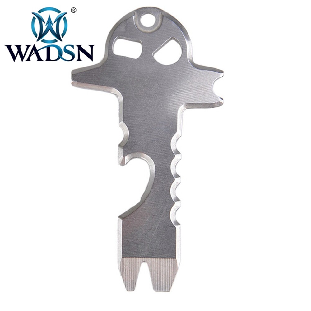 WADSN Stainless Steel Tactical Multi-functional Pocket Tool Key Ring Keychain