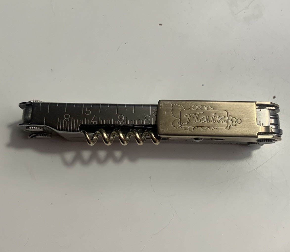 Leatherman Flair Stainless Multi-Tool Knife Corkscrew Rare Collectible Nov 1999