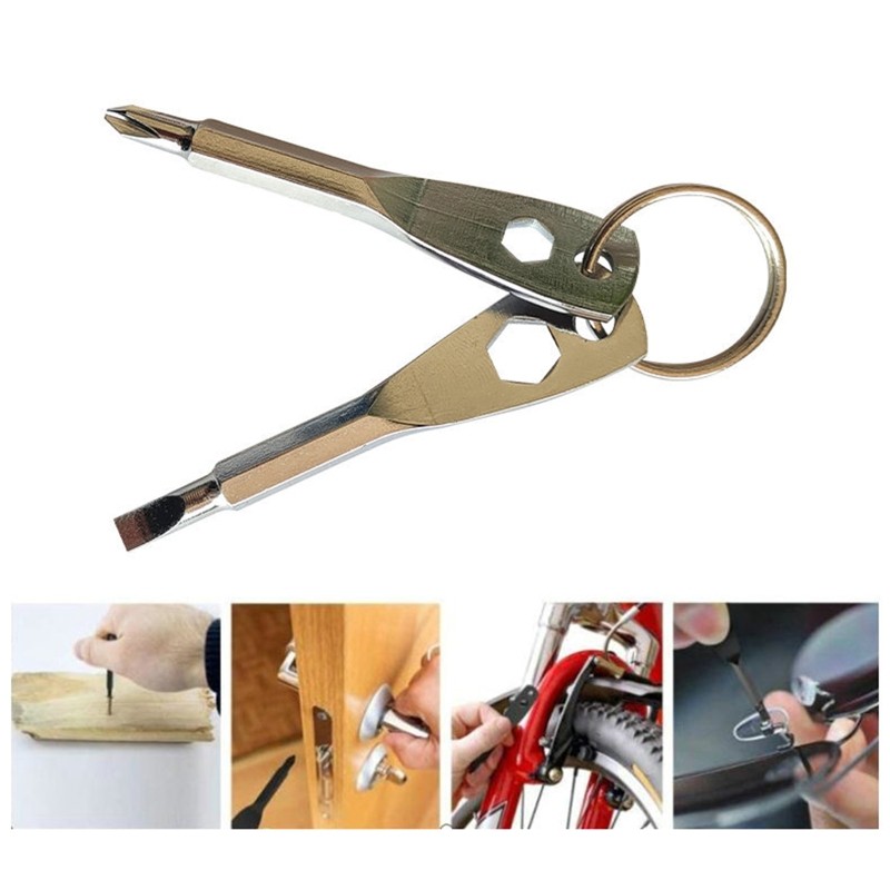 Keychain Screwdriver Men Gifts Tool Stocking Stuffers Portable for Key Shaped Ga