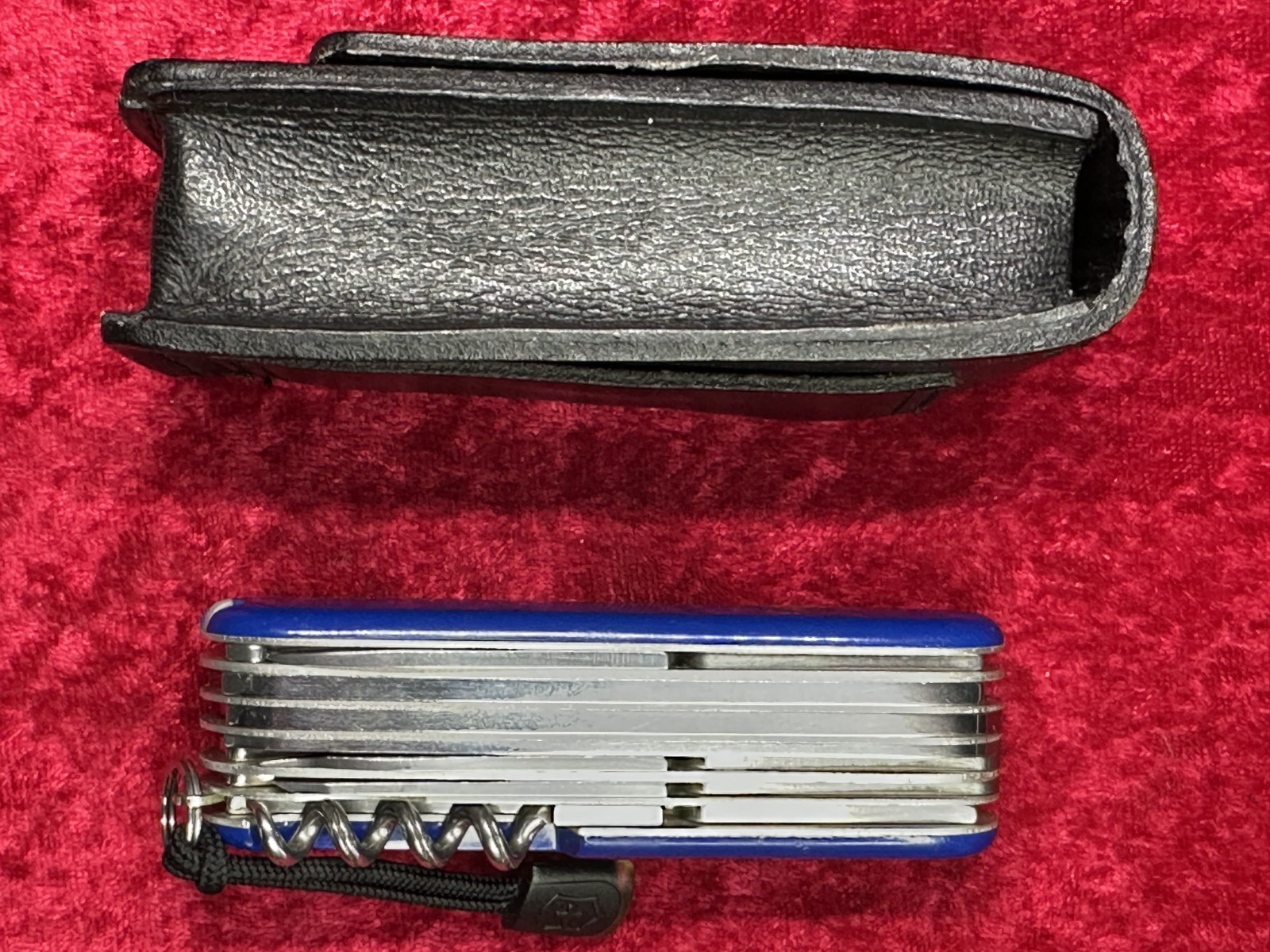 Victorinox Champion-C Motorola Blue Swiss Army Knife w/Pouch Rare Vintage (669)