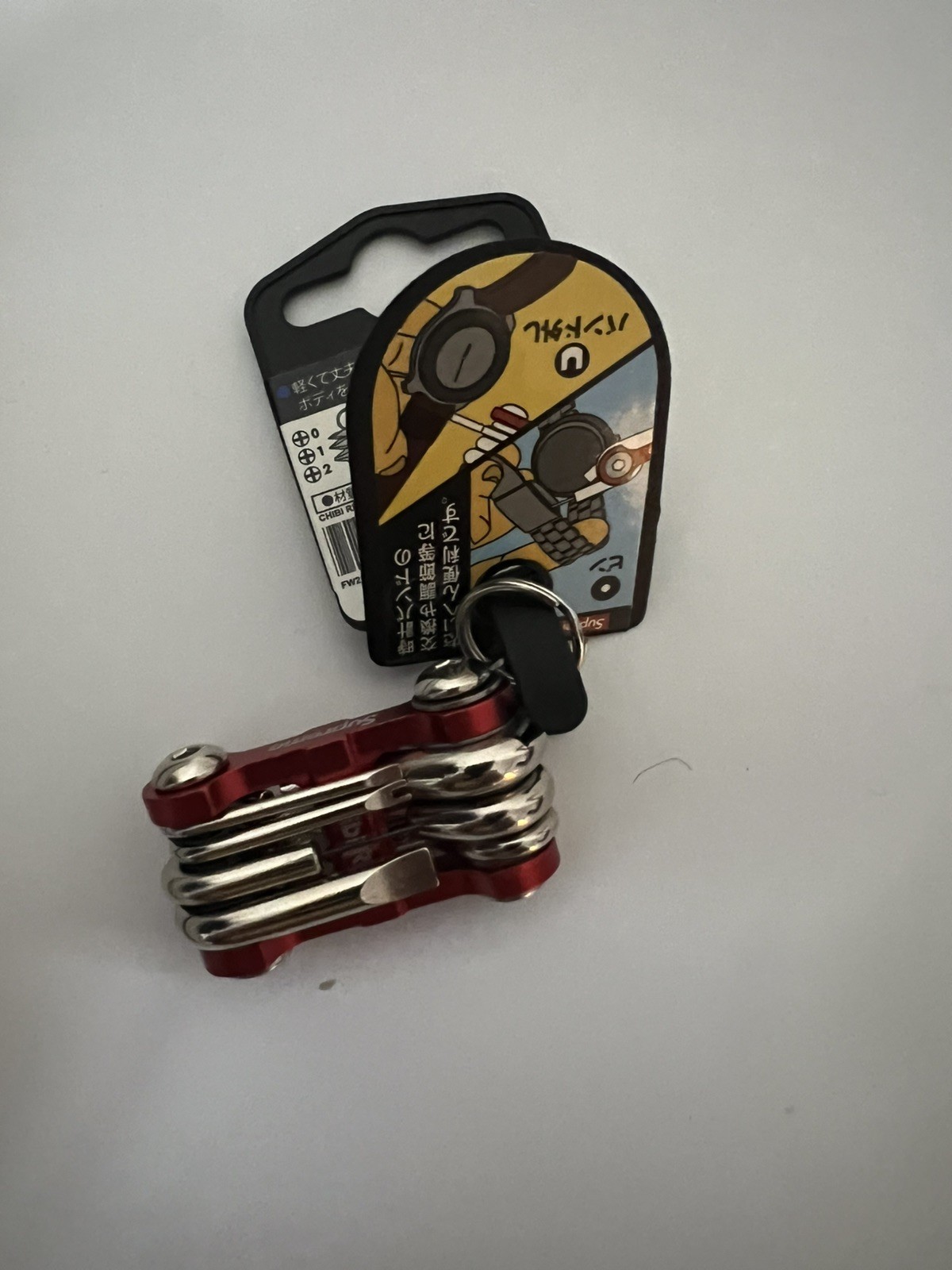 Supreme ChibiRib Screwdriver Keychain Multi-Tool Red Chrome Vanadium Steel