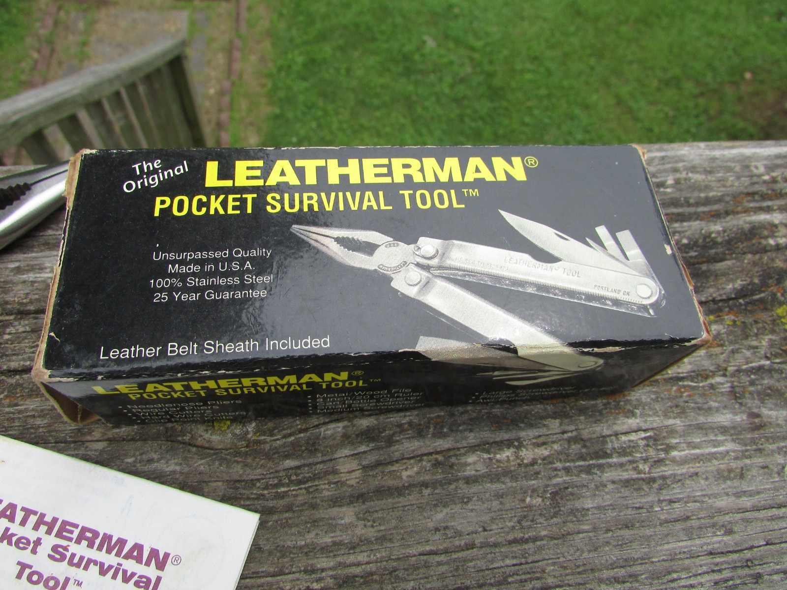 Original Vintage 1995 LEATHERMAN Pocket SURVIVAL TOOL Looks UNUSED Retired NOS !