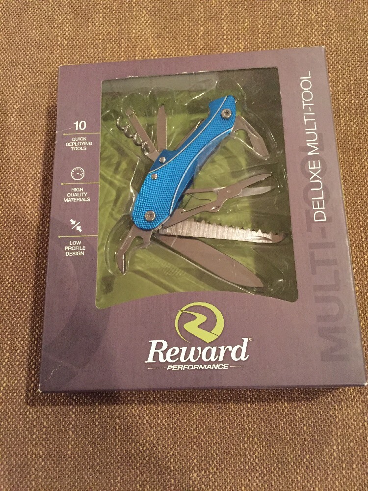 New Reward Performance Blue Deluxe Multi-Tool Pocket Knife