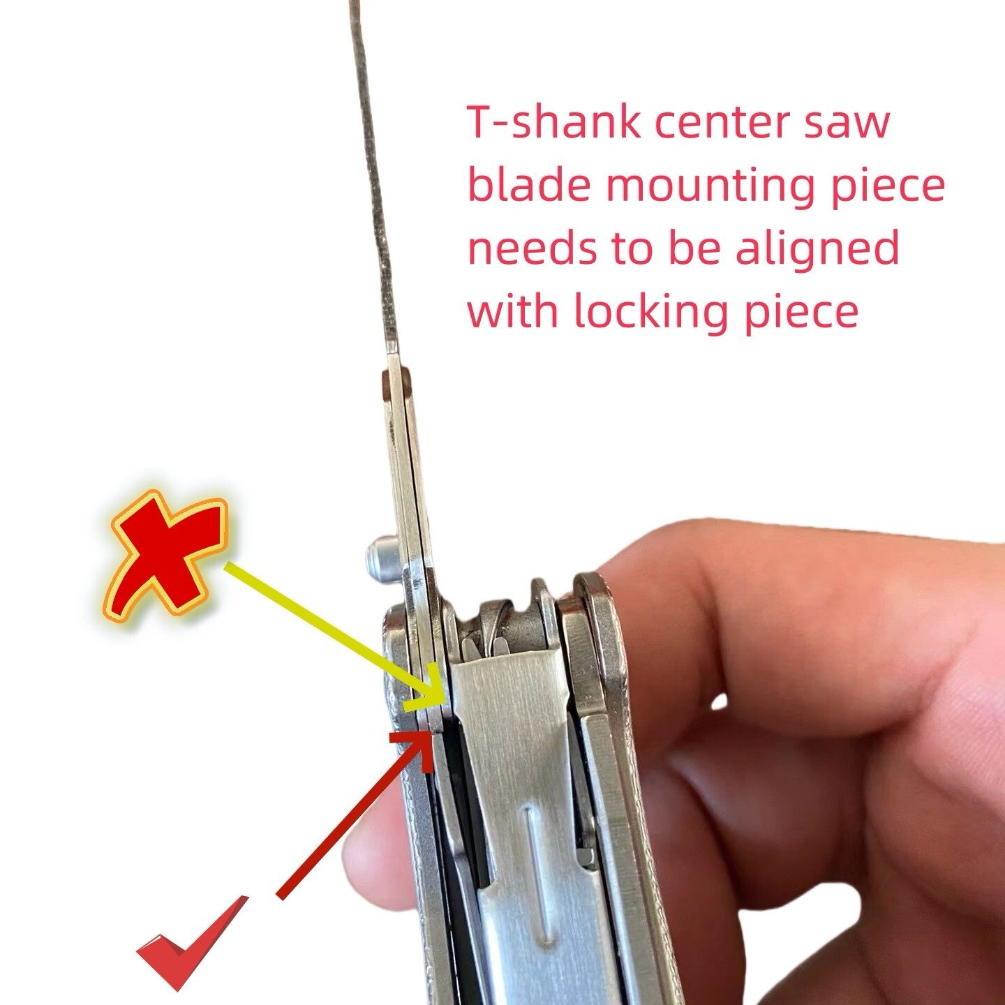 Stainless steel Saw T-Shank Holder with Thumb Grip for Leatherman TTI Wave