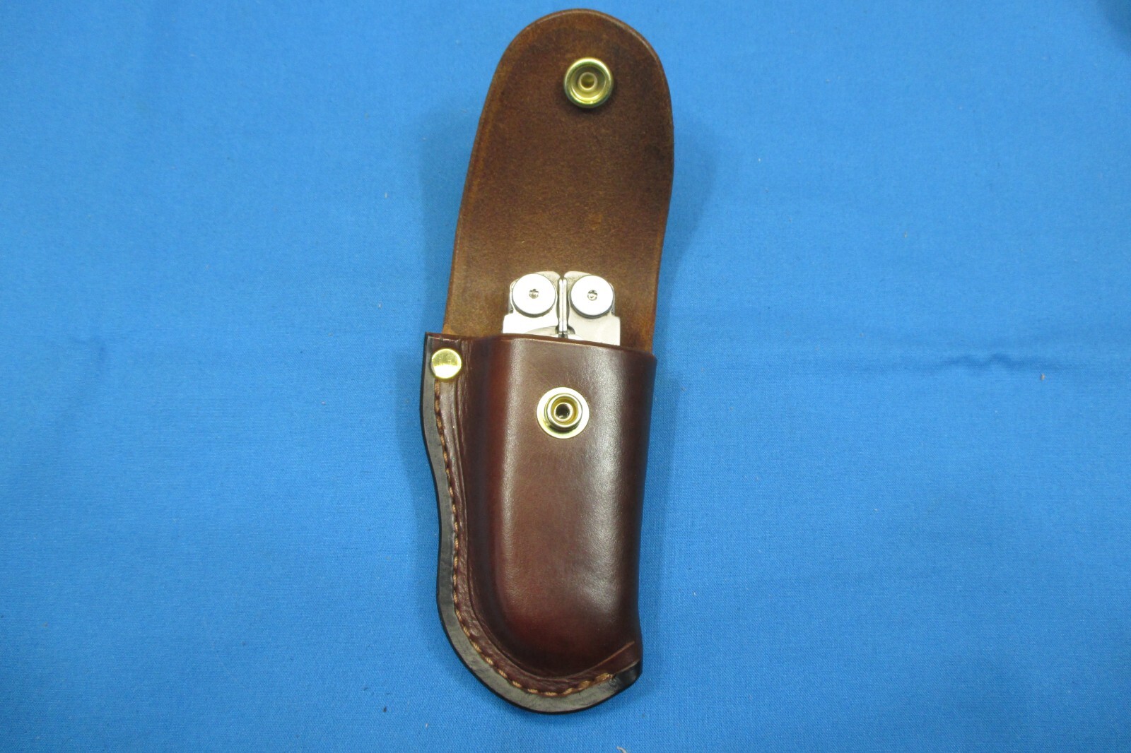 Leather Sheath LEATHERMAN WAVE MULTI TOOL, Holster Shaped, WITH STEEL BELT CLIP