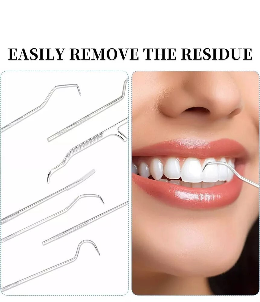 7PC Portable Steel Toothpicks Set Reusable Metal Toothpick Kit gift holiday Camp