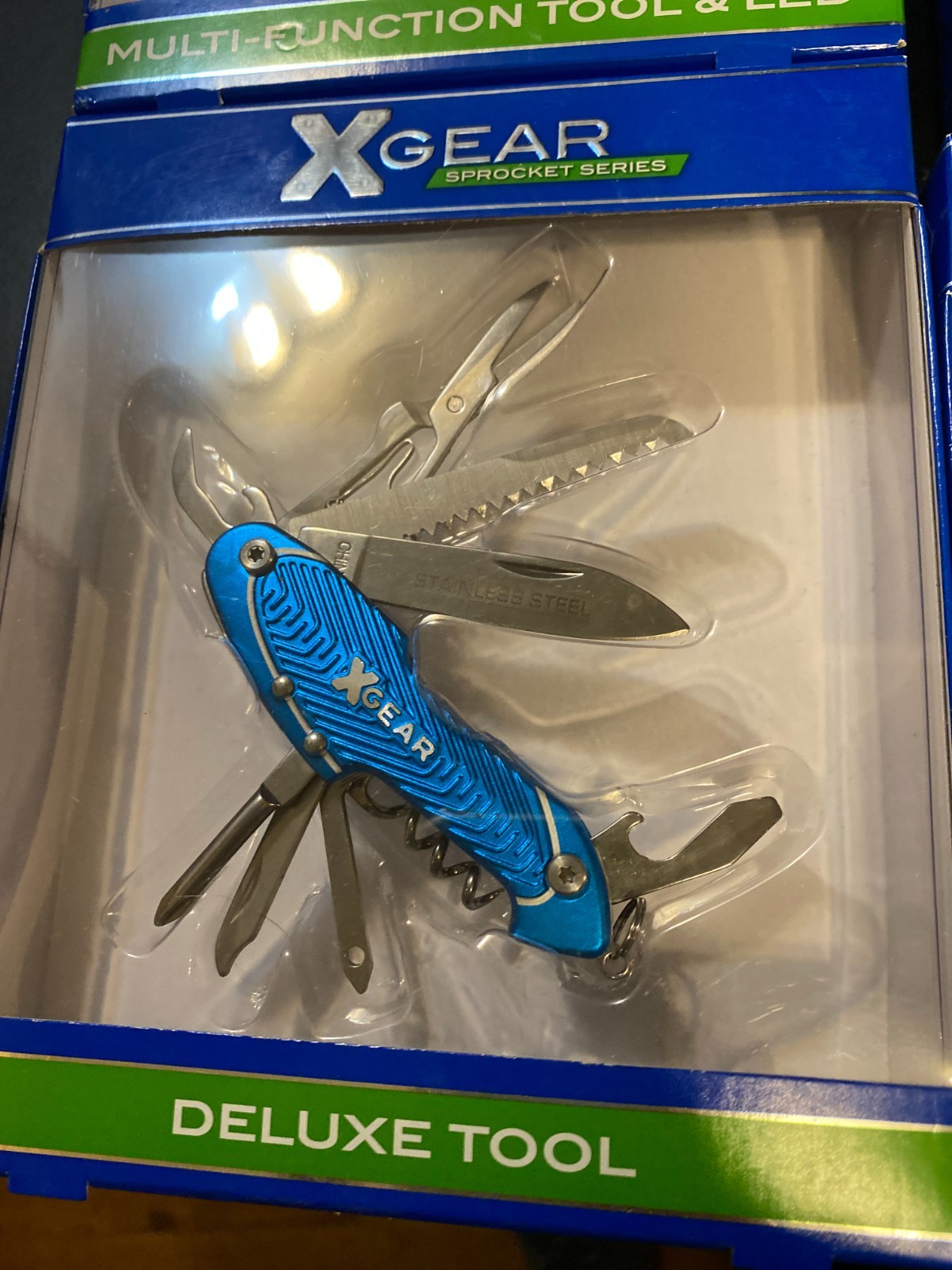 2 X Gear – Deluxe Tool, 10 Tools. Stainless Steel, 41XG1207 GREEN & Blue Color