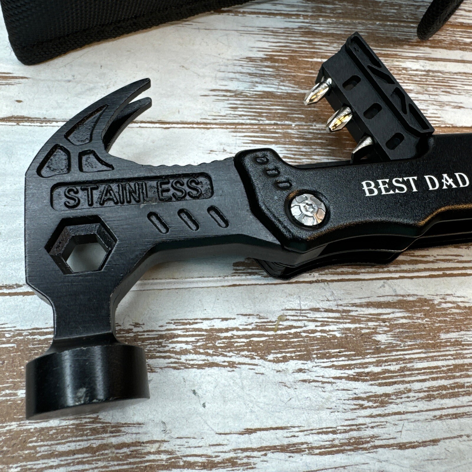 Multi Purpose Tool Kit Camping Emergency Survival Hammer Knife Etc Best Dad Ever