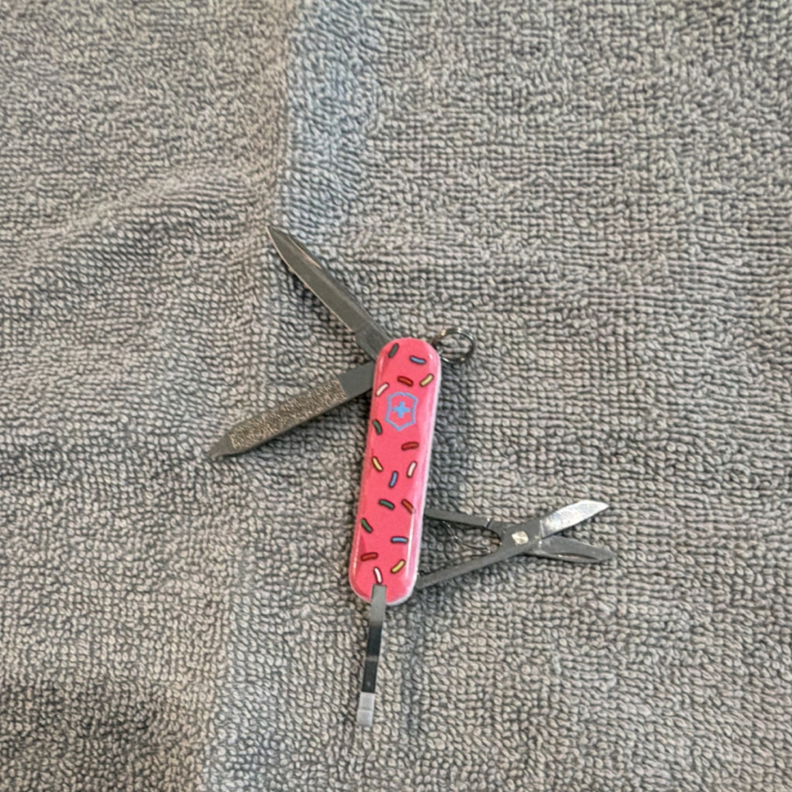 Victorinox Pink Sprinkle Multi-Tool Knife, 4 Tools, Stainless Steel Blade