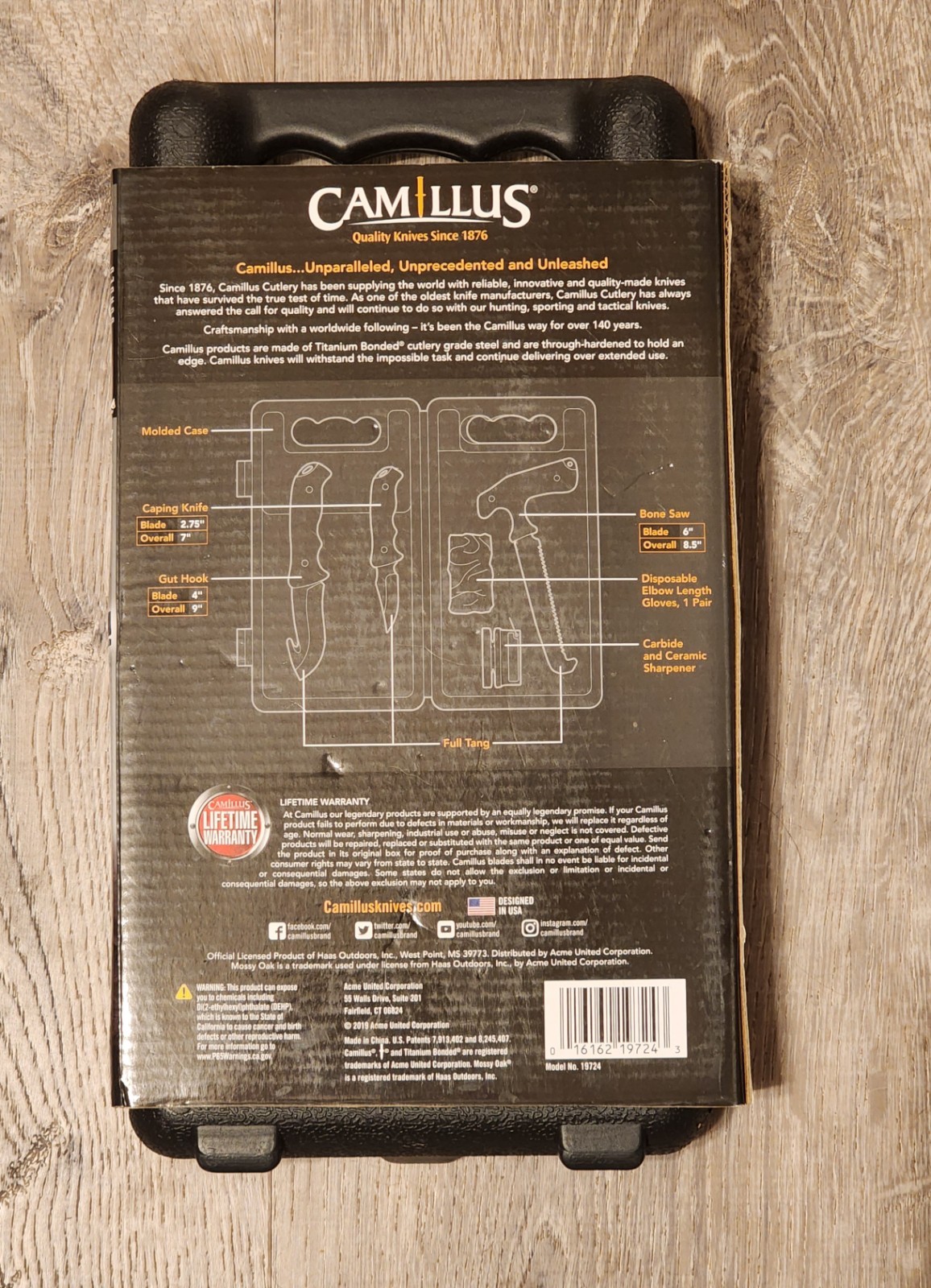 Camillus 6pc Cleaning Kit Tool & Knife Set Model 19355 Titanium Bonded