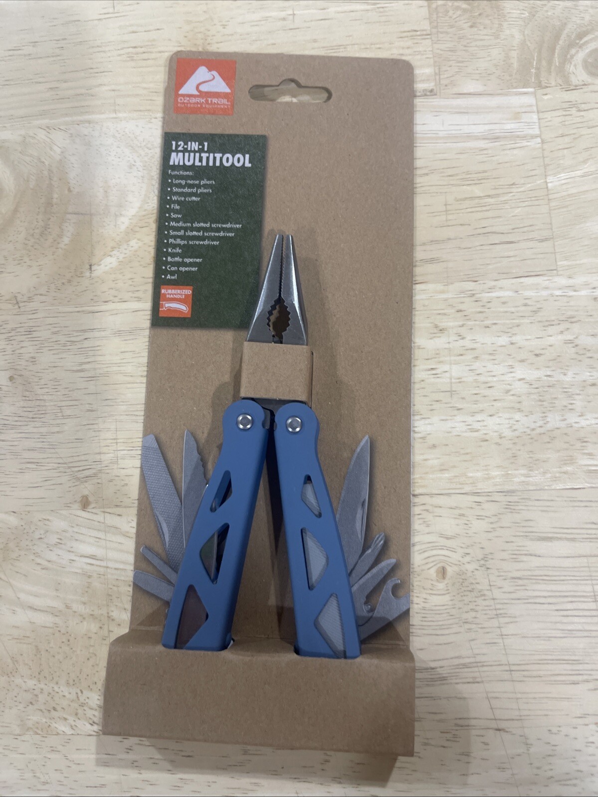 Ozark Trail Blue Multi-Tool 12-in-1, Stainless Steel NEW
